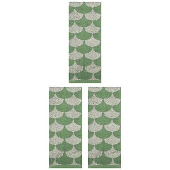3 pc Cotton Hand Towels, Geometric Absorbent Soft Decorative Hand Towel for Bathroom, Hand 13"x29"