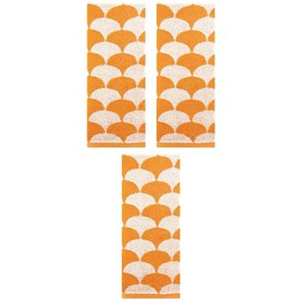 3 pc Cotton Hand Towels, Geometric Absorbent Soft Decorative Hand Towel for Bathroom, Hand 13"x29"