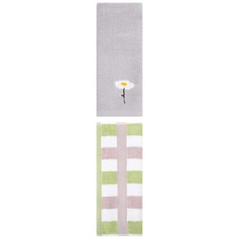 2 pc Cotton Hand Towels Soft Absorbent Decorative Towel Set for 13"x30"&13"x29"