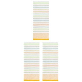 3 pc Striped Pattern Hand Towel, 13"x27" Cotton Soft Absorbent Hand Towel Decorative Towel Set