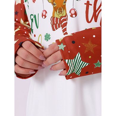 Women's Plus Size Pajamas Set 2 Piece PJ Soft Sleepwear Long Sleeve Top and Pants Lounge Christmas