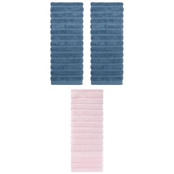 3 pc Cotton Hand Towels for Bathroom, Striped Decorative Comfort Towel Set 14"x30"