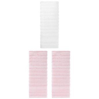 3 pc Cotton Hand Towels for Bathroom, Striped Decorative Comfort Towel Set 14"x30"