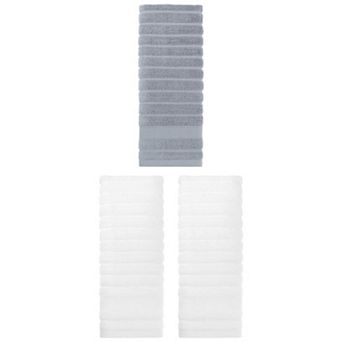 3 pc Cotton Hand Towels for Bathroom, Striped Decorative Comfort Towel Set 14"x30"