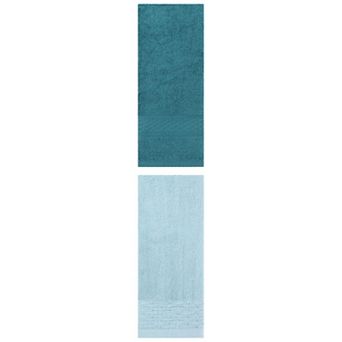 2 pc Hand Towels Cotton Absorbent Soft Decorative Hand Towel Set, 13"x30"&14"x30"