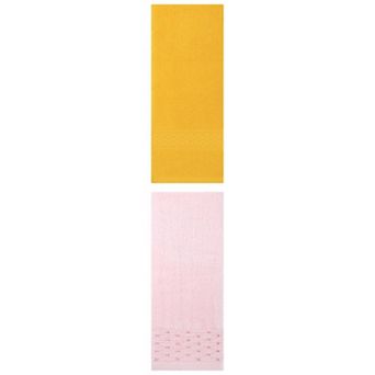 2 pc Hand Towels Cotton Absorbent Soft Decorative Hand Towel Set, 13"x30"&14"x30"