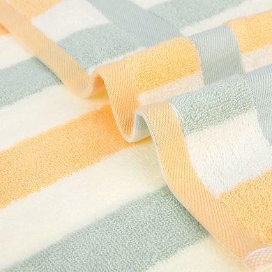 2Pcs Hand Towels Cotton Absorbent Soft Decorative Towel for Bathroom 13"x29"&14"x30"