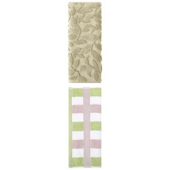 2 pc Hand Towels Cotton Absorbent Soft Decorative Towel for Bathroom 13"x29"&14"x30"