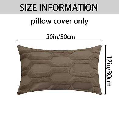 Set of 2 Solid Color Plush Throw Pillow Covers Soft Cozy Cushion Covers for Sofa Home Decor
