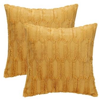 Set of 2 Solid Color Plush Throw Pillow Covers Soft Cozy Cushion Covers for Sofa Home Decor