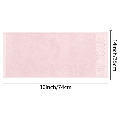 2Pcs Hand Towels Set, Cotton Comfortable Hand Towels for Bathroom 14"x30"&13"x29"