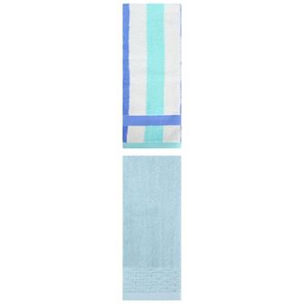 2 pc Hand Towels Set, Cotton Comfortable Hand Towels for Bathroom 14"x30"&13"x29"