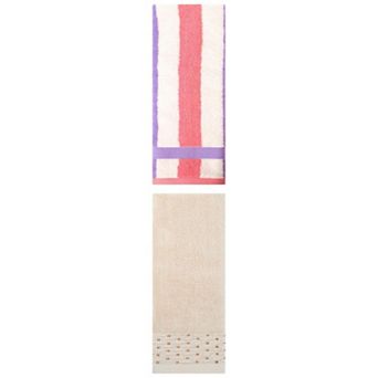 2 pc Hand Towels Set, Cotton Comfortable Hand Towels for Bathroom 14"x30"&13"x29"