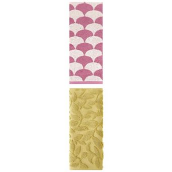 2 pc Cotton Hand Towels, Absorbent Soft Decorative Hand Towel for Bathroom 13"x29"&14"x30"