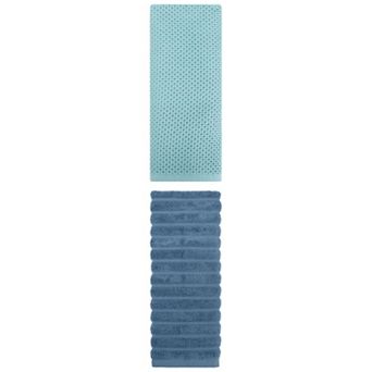 2 pc Cotton Hand Towels for Bathroom, Decorative Comfort Towel 14"x30"&13"x30"