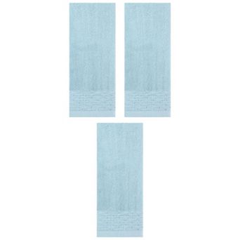 3 pc Embroidery Pattern Hand Towels Set, Cotton Comfortable Hand Towel for Bathroom, Kitchen 14"x30"