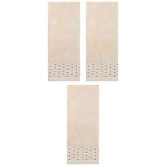 3 pc Embroidery Pattern Hand Towels Set, Cotton Comfortable Hand Towel for Bathroom, Kitchen 14"x30"