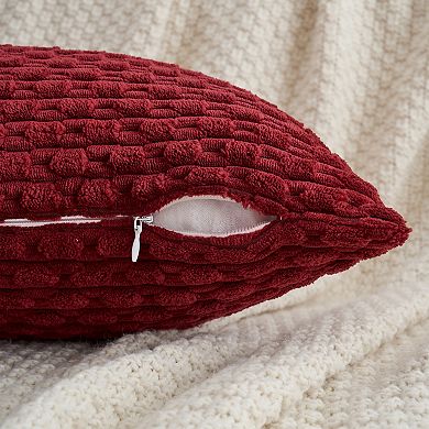 Decorative Throw Pillow Covers Pack of 2 for Couch Bed Home Decor Soft Corduroy Cushion Pillow Cases