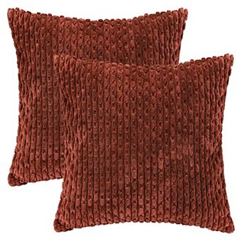 Decorative Throw Pillow Covers Pack of 2 for Couch Bed Home Decor Soft Corduroy Cushion Pillow Cases