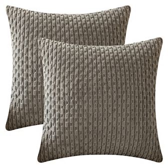 Decorative Throw Pillow Covers Pack of 2 for Couch Bed Home Decor Soft Corduroy Cushion Pillow Cases