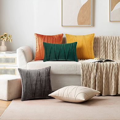 Velvet Throw Pillow Covers Set of 2 for Sofa Living Room Decor