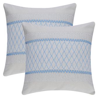Geometry Weave Patchwork Throw Pillow Covers Set of 2 for Sofa Farmhouse Living Room Decor