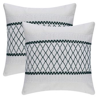 Geometry Weave Patchwork Throw Pillow Covers Set of 2 for Sofa Farmhouse Living Room Decor