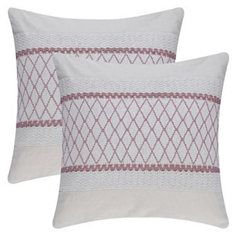 Geometry Weave Patchwork Throw Pillow Covers Set of 2 for Sofa Farmhouse Living Room Decor
