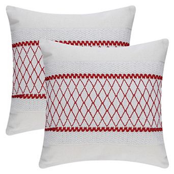 Geometry Weave Patchwork Throw Pillow Covers Set of 2 for Sofa Farmhouse Living Room Decor