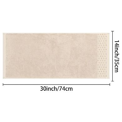 2Pcs Hand Towels Set, Cotton Comfortable Hand Towels for Bathroom, 14"x30"&13"x29"