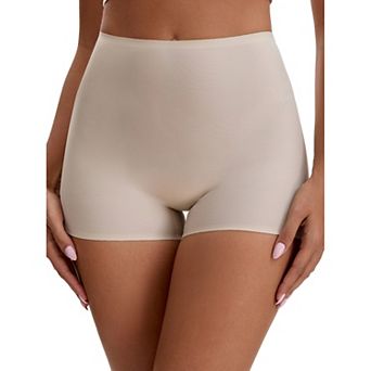 Women's Seamless High Waist Tummy Slimming Control Panties Slip Shorts for Under Dresses Boyshort