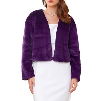 Women's Formal Bolero for Evening Dresses Cocktail Bridal Wedding Elegant Faux Fur Shrug Jacket