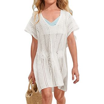 Girls Swim Cover Up Crochet Swimsuits Kids Swimwear Beachwear Tops