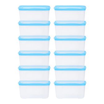 12 Pack Food Storage Containers with Lids, Plastic Meal Prep Food Containers, Reusable Lunch Box