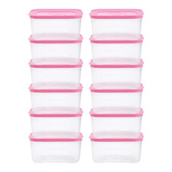 12 Pack Food Storage Containers with Lids, Plastic Meal Prep Food Containers, Reusable Lunch Box