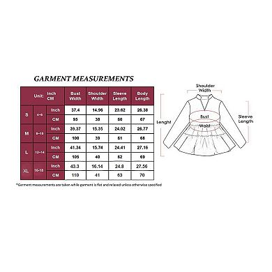 Women's Long Sleeve Tiered Babydoll Blouse with V-Neck