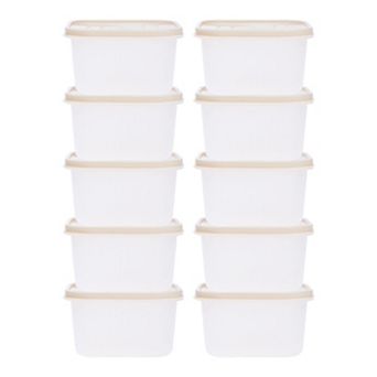 10 Pack Food Storage Containers with Lids, Plastic Meal Prep Food Containers, Leakproof Lunch Box