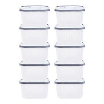 10 Pack Food Storage Containers with Lids, Plastic Meal Prep Food Containers, Leakproof Lunch Box