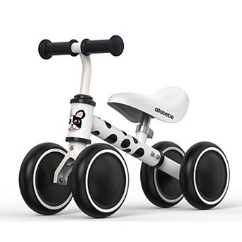Allobebe Baby Ride-On Balance Bike for 12 to 30 Months, Adjustable Seat, Soft Silent 4-Wheel Ride-On