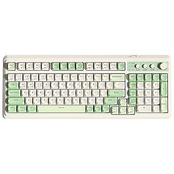 AULA S99, 99-Key, Wireless, Membrane, Gaming Keyboard, RGB, 5-Layer Padding, 2000 mAh Battery, Knob