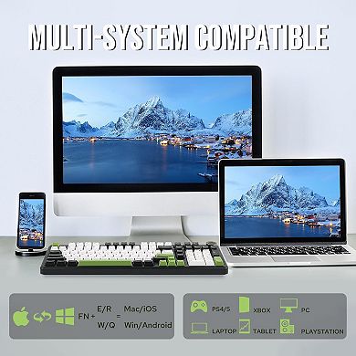 AULA F99 Pro, 99-Key, Wireless, Hot Swappable, Mech Gaming Keyboard, RGB, 5-Layer Padding, Knob