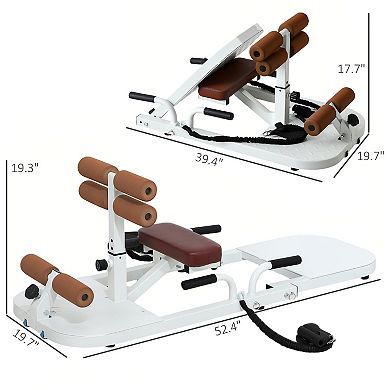 Soozier Sissy Squat Machine Hip Thrust Machine with Push Up Stand