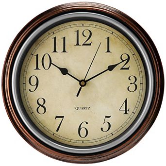Wall Clocks, Battery Operated Silent Non-Ticking Wall Clock Rustic Style Decorative, 12 Inch