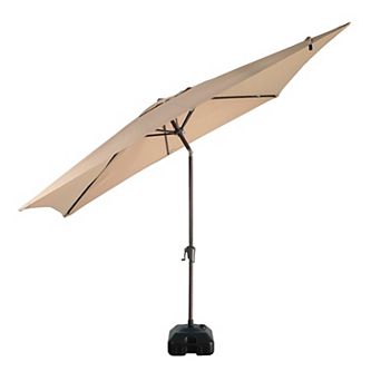 6.5 x 10 ft Rectangular Patio Umbrella with Base