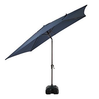 6.5 x 10 ft Rectangular Patio Umbrella with Base