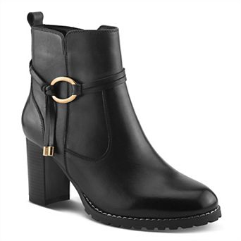 Spring Step Gyanna Women's Ankle Boots with Block Heel & Zip Closure