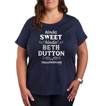 Plus Size Yellowstone Kinda Sweet Kinda Beth Dutton Graphic Tee