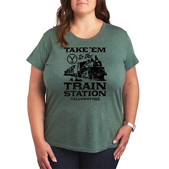 Plus Size Yellowstone Take 'Em To Train Station Graphic Tee