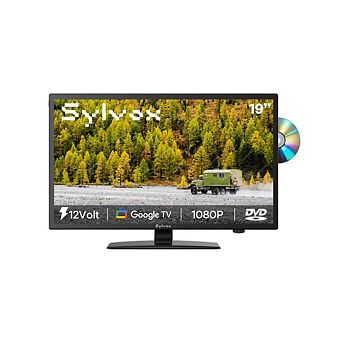 19 Inch Trailer Smart RV TV Google TV system 1366*768 Resolution Built-In DVD Combo