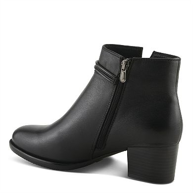 Spring Step Thereeder Women's Ankle Boots with Block Heel & Tie Detail